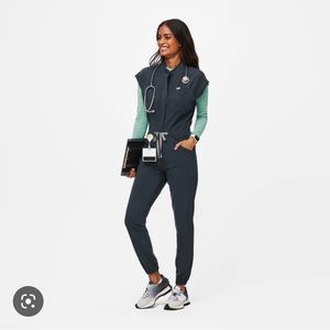 Figs rafaela cargo scrub jumpsuit in Dark Harbor